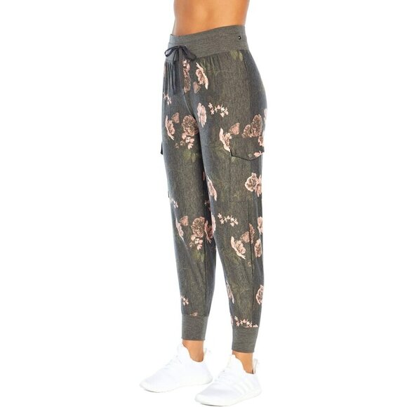 Marika Floral-Print Cargo Joggers, size L, NWT - Picture 2 of 5